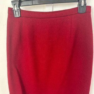 Ann Taylor Vintage Red Wool Skirt - Size 6